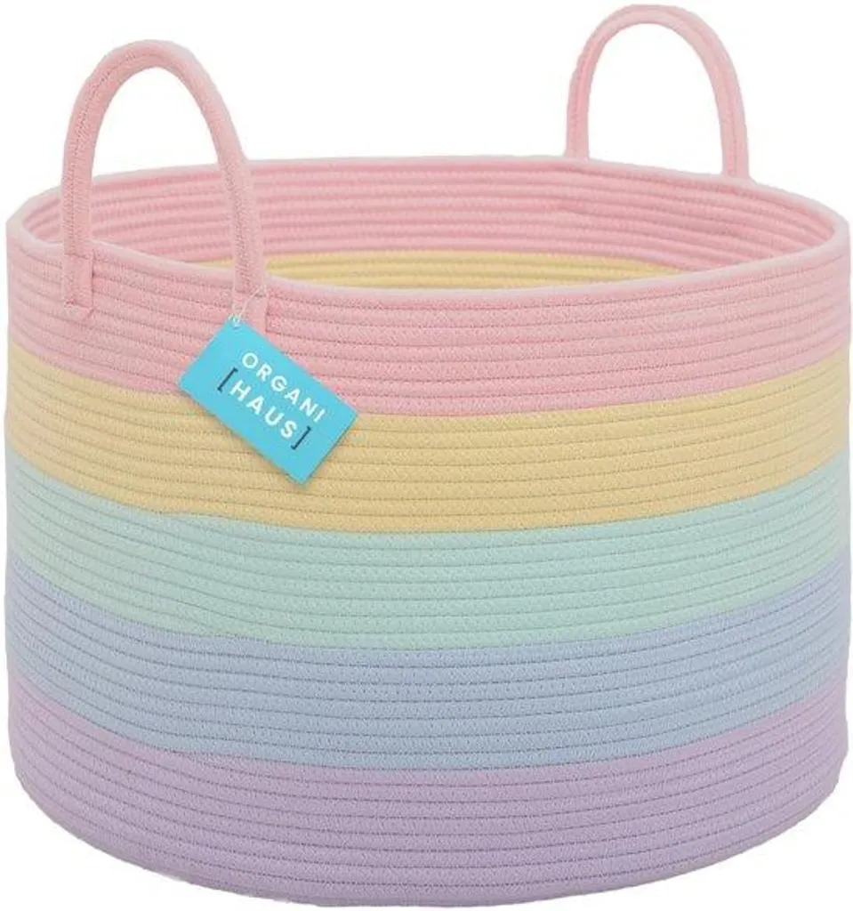 Panier à jouets coloré 50x33 cm motif trains pour chats - Rangement XXL