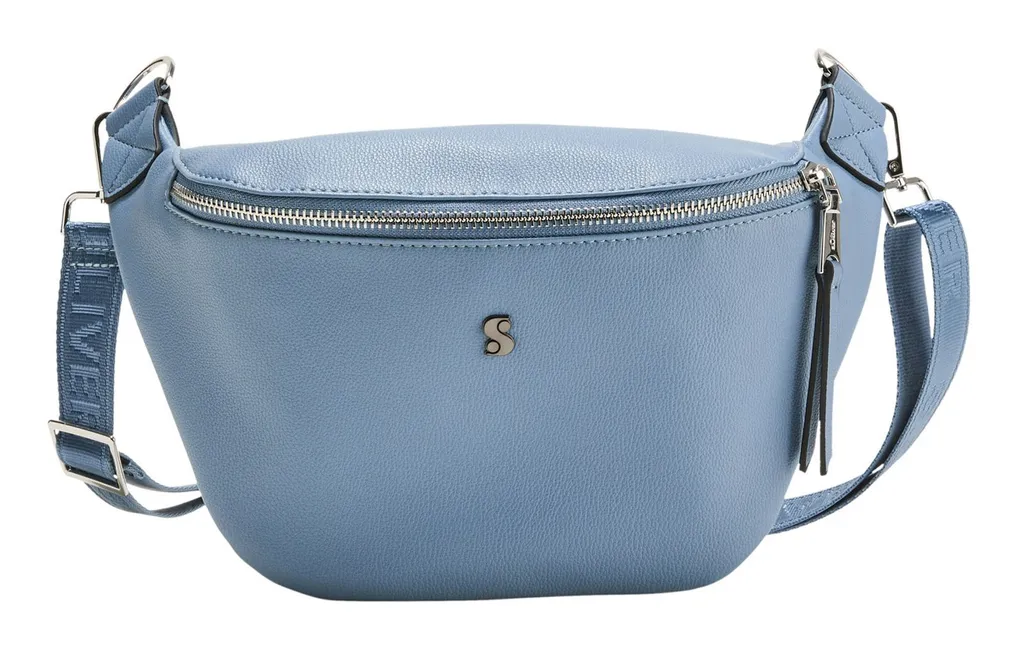 s.Oliver sac banane bleu gris : sac à épaule bandoulière de style bumbag