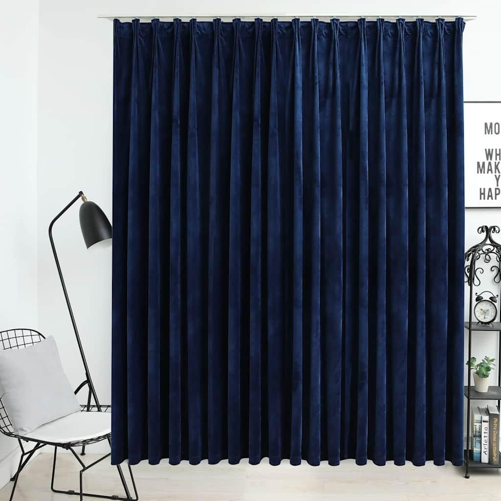 Vidaxl Vorhang Blackout mit Haken 290x245 cm Samtblau Image du produit 