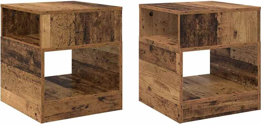 Tavolino vidaXL in Legno di Recupero 2 pz | Arredo Soggiorno Eco-Chic
