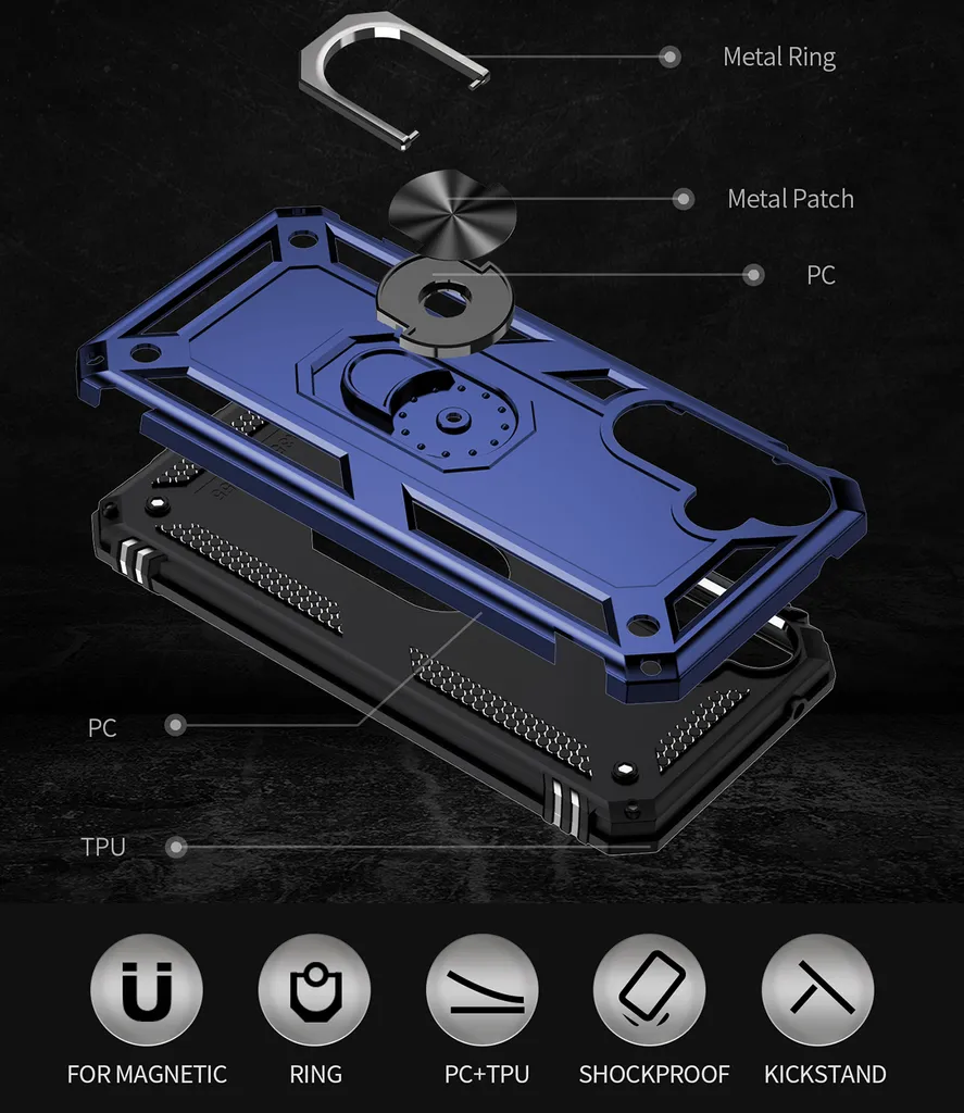 Custodia Samsung A35 Protettiva Blu per Escursionismo e Sport - 4