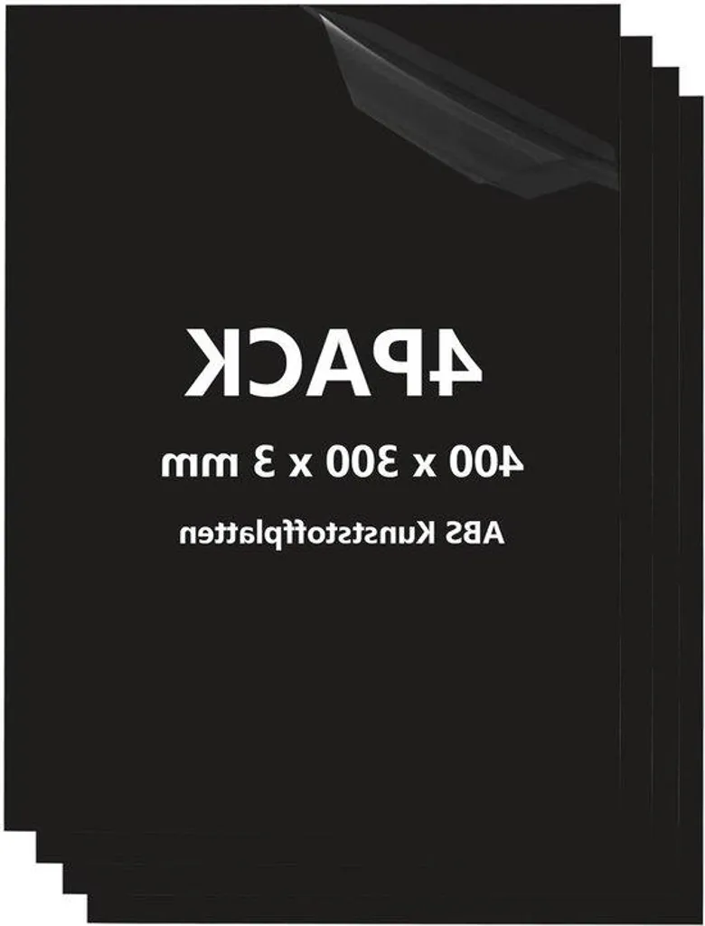 Plaque plastique noir 3mm de 40x30 cm, haute résistance et découpe nette