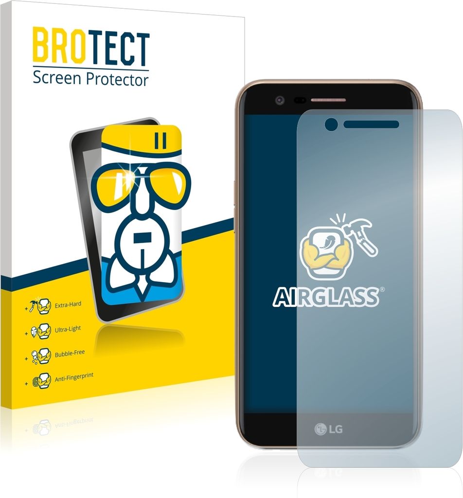 BROTECT Schutzglas für LG K10 2017 Schutzfolie Panzer Folie Glas Display Schutz klar