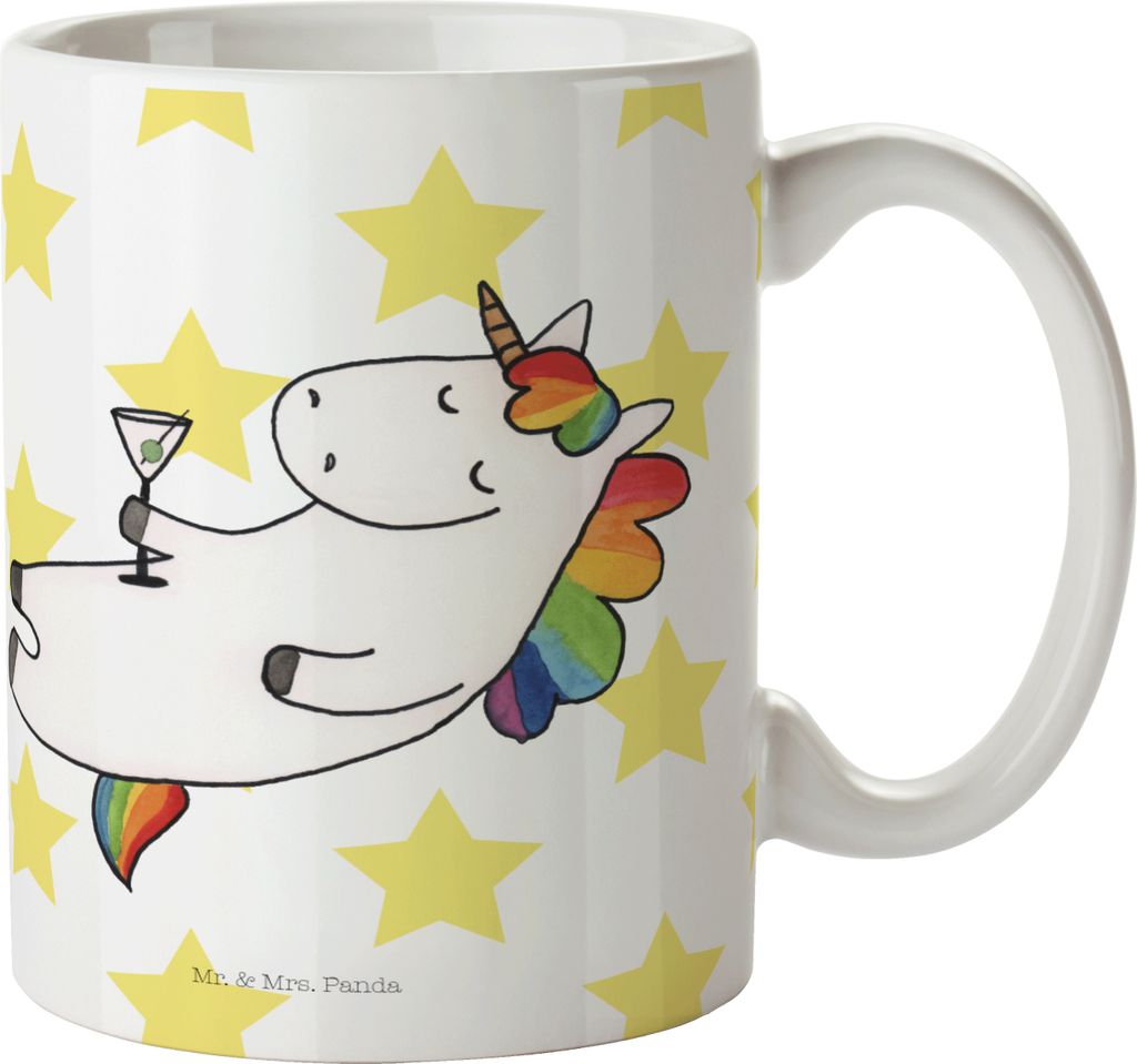 Mr. & Mrs. Panda Tasse Einhorn Cocktail - Weiß - Geschenk, Kaffeebecher, Spruch, Feiern, Lustig, Caipirinha, Kaffeetasse, Frühstücksbecher, Unic...
