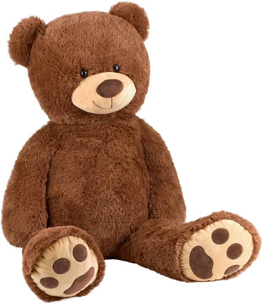 XXL Teddy Teddybär Plüsch Kuschel Riesen Stofftier Bären 150cm Groß Braun Weiß 