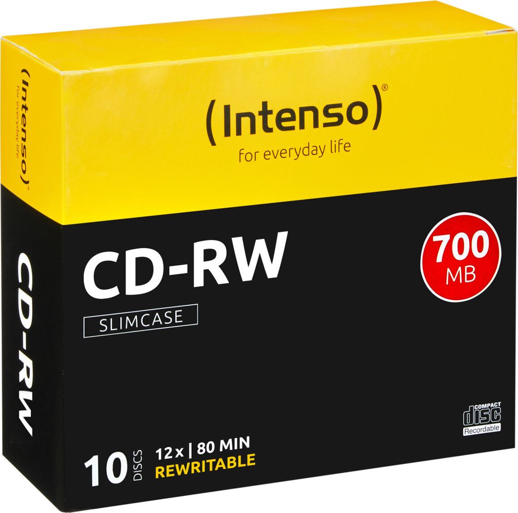 Intenso CD-RW 700MB / 80min, 12x, Slimcase Produktbild 