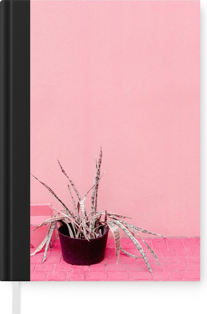 MuchoWow Notizbuch Tagebuch Haushaltsbuch Notebook A5 Sommer - Rosa - Pflanzen - Notizblock - Notizheft - Notebook - Schreibblock - Papier
