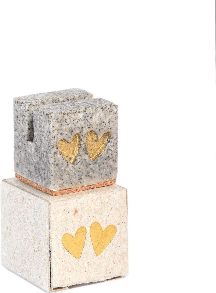 Mini Kartenhalter "Goldenes Doppelherz"