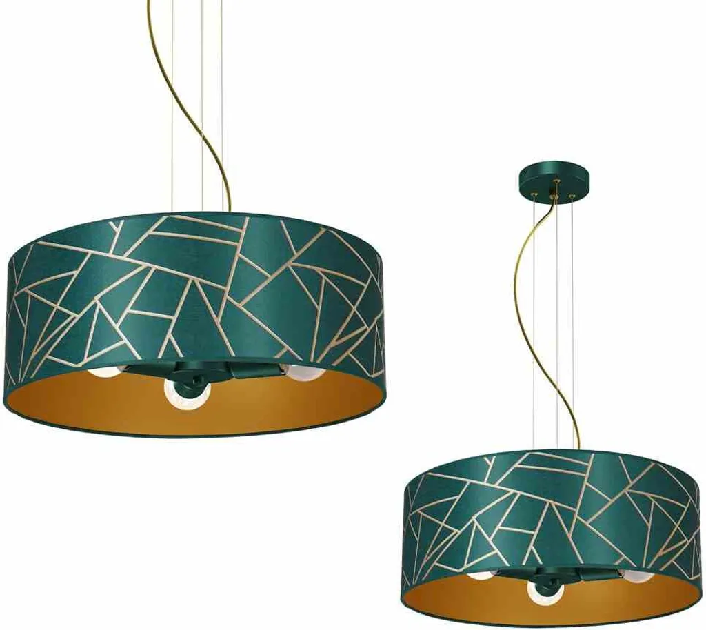 Milagro ZIGGY MLP7580 oro / verde bottiglia lampadario a sospensione