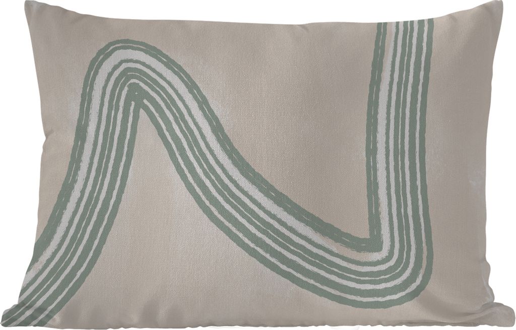 MuchoWow Outdoor Kissen - Linie - Abstrakt - Design - 50x30 cm - Wetterfest - Lounge Kissen - Sofa kissen - Wohnzimmer Dekoration