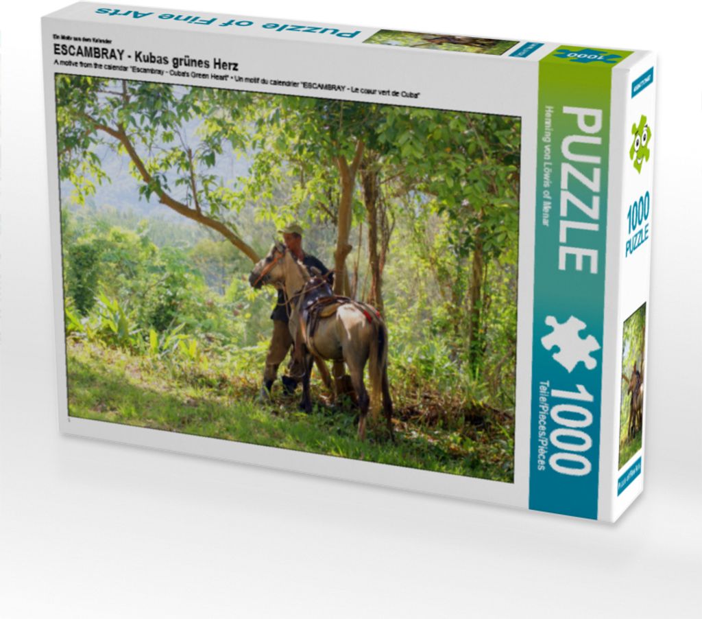 CALVENDO Puzzle Ein Motiv aus dem Kalender ESCAMBRAY - Kubas grünes Herz | 1000 Teile Lege-Größe 64x48cm Foto-Puzzle für glückliche Stunden