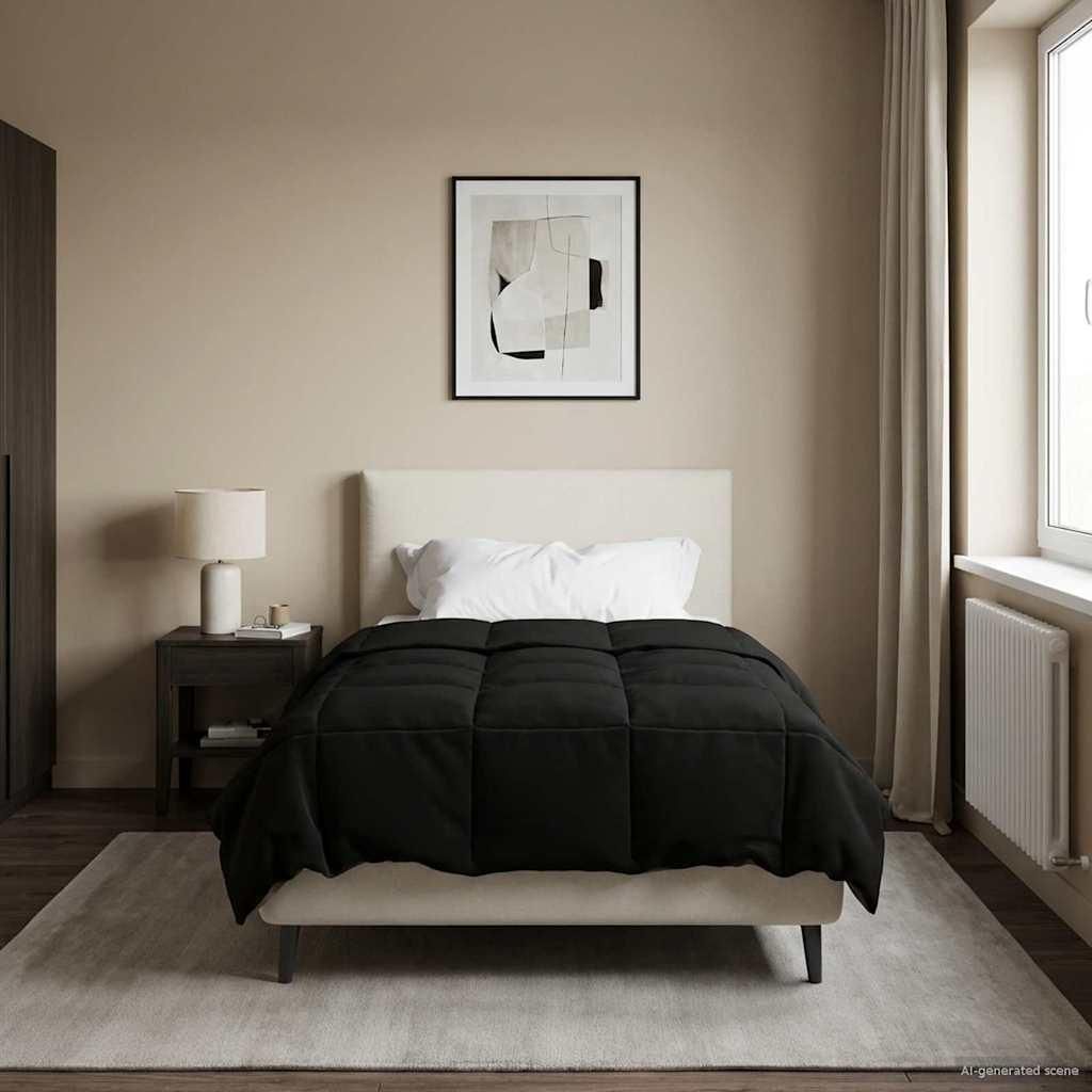 "Schlussverkauf" Sommerdecke Gepolstert - Schwarz 140x220 cm Mikrofaser - Bettdecken C340