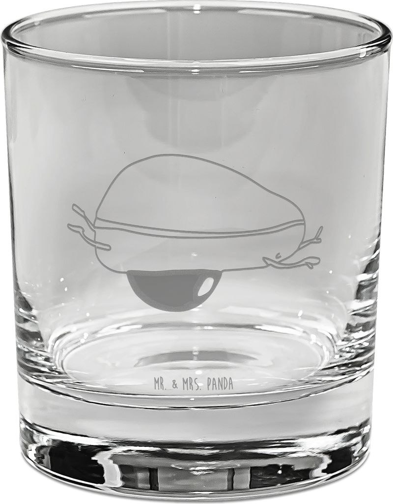 Mr. & Mrs. Panda Cocktailglas Avocado Yoga - Transparent - Geschenk, Glas, Haha, Humor, Hilfe, für Gin, Longdrinkglas, Sport, gravur, Bauch, Tumbler