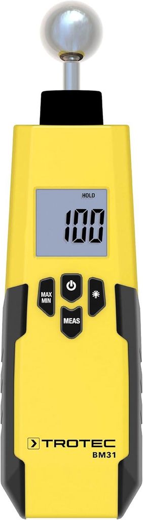Trotec BM31 Feuchteindikator zerstörungsfreies Feuchtemessgerät für Wand, Estrich & Holz 0-100 Digits