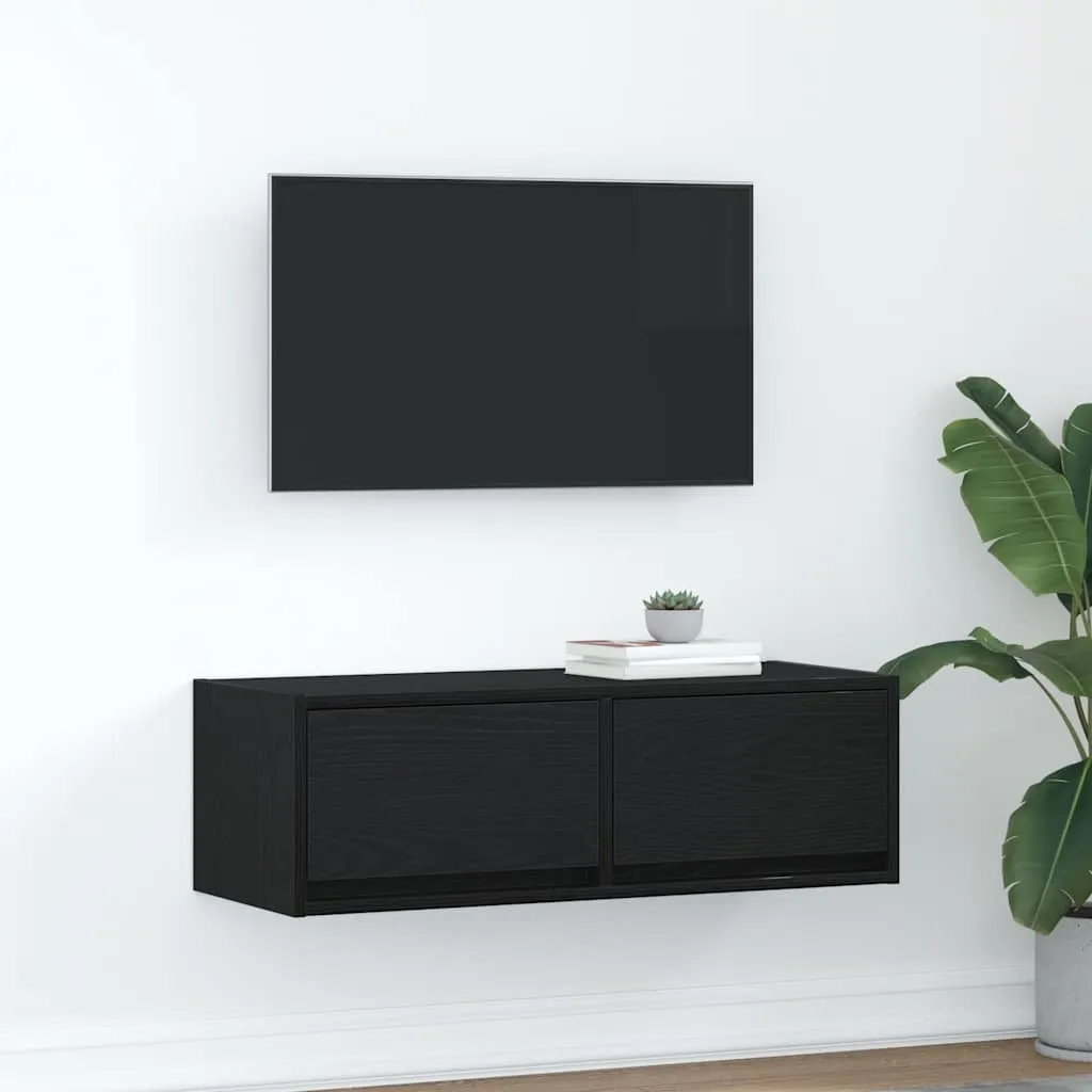 Supporto TV Sospeso Maison Exclusive 80x31cm | Rovere Nero Resistente