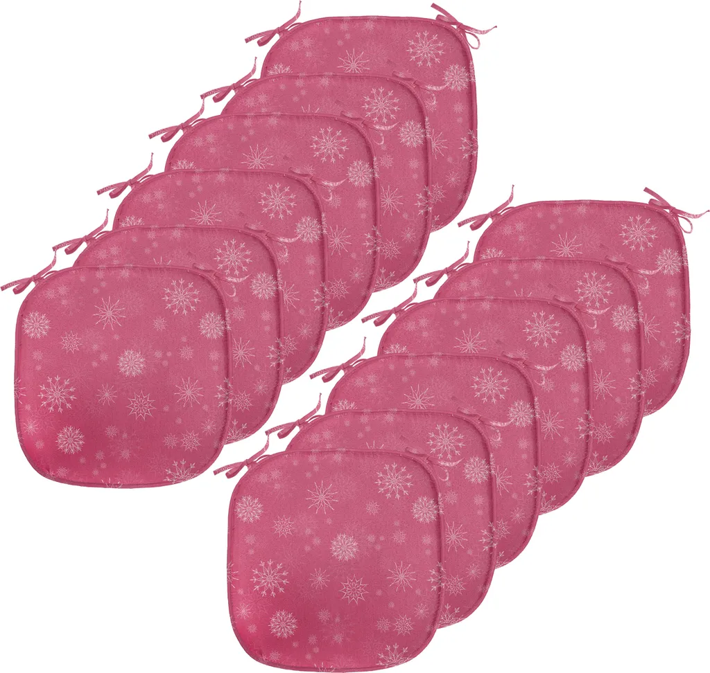 Cuscini Sedie Offerta 12 Pezzi ABAKUHAUS - Neve Rosa Impermeabili