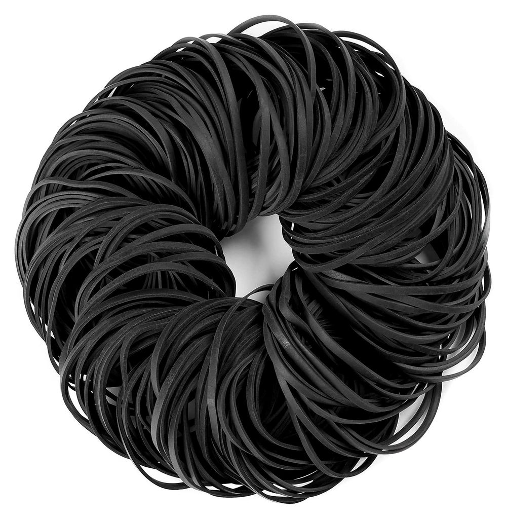 Schwarze Gummibänder, 90 mm breit, 3 mm dick, 200 g, für Bürobedarf und Zuhause