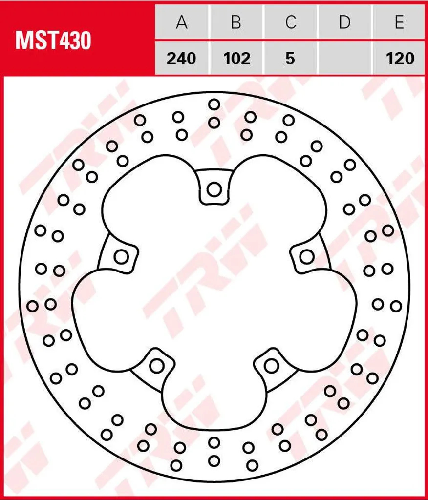 Disque de Frein TRW MST430 pour Moto de Haute Performance et Sécurité