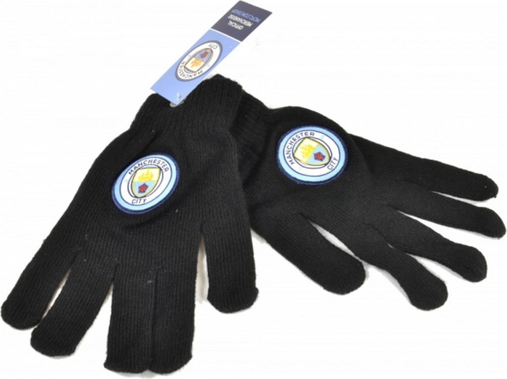 Futbalové pletené rukavice Manchester City FC BS391 (jedna Obrázok produktu 