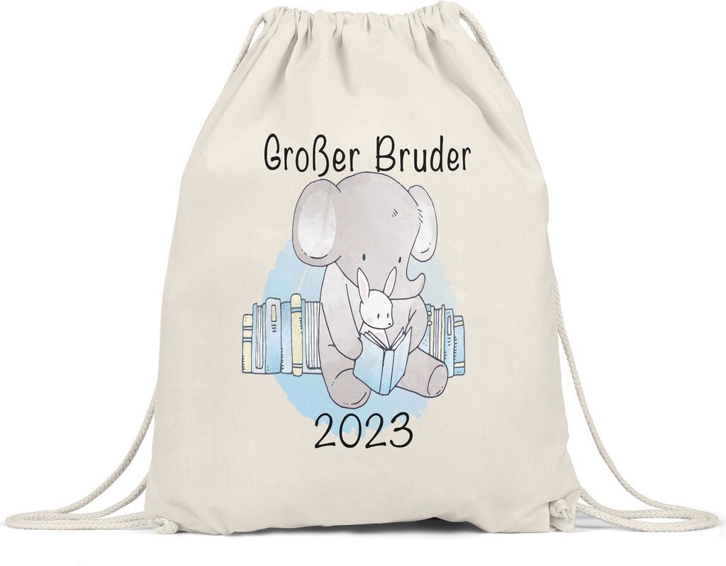 Großes Bruder 2023 Beutel Süßes Motiv Elefant Hase Schwangerschaft Geschenk Baby-News