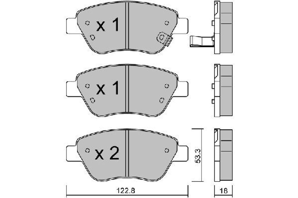 AISIN Bremsbeläge Satz Vorne Bremsklötze für OPEL Corsa D Schrägheck (S07) BPOP-1001