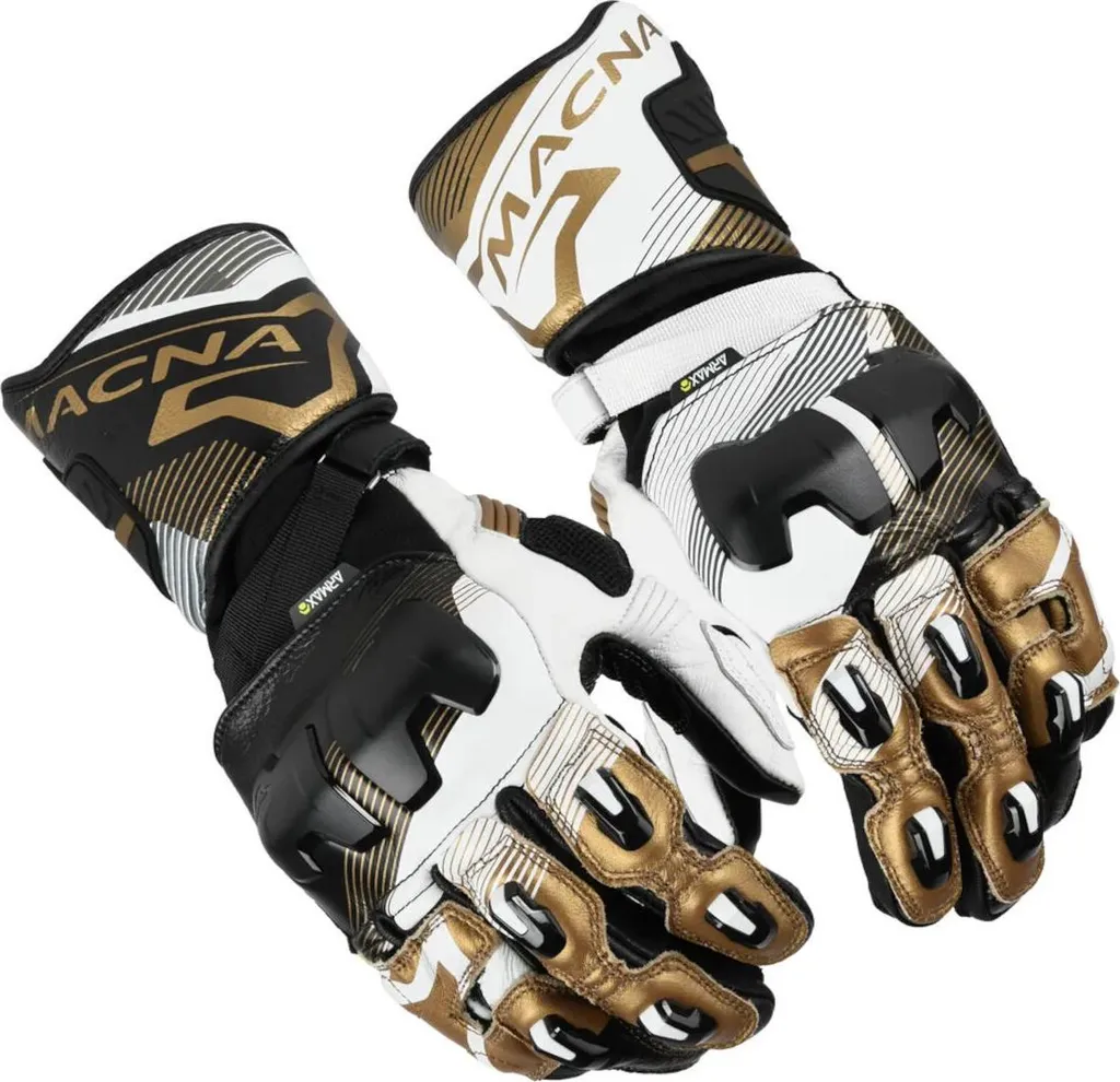 Gants de moto racing en cuir Macna Powertrack 2.0 Sport Taille S