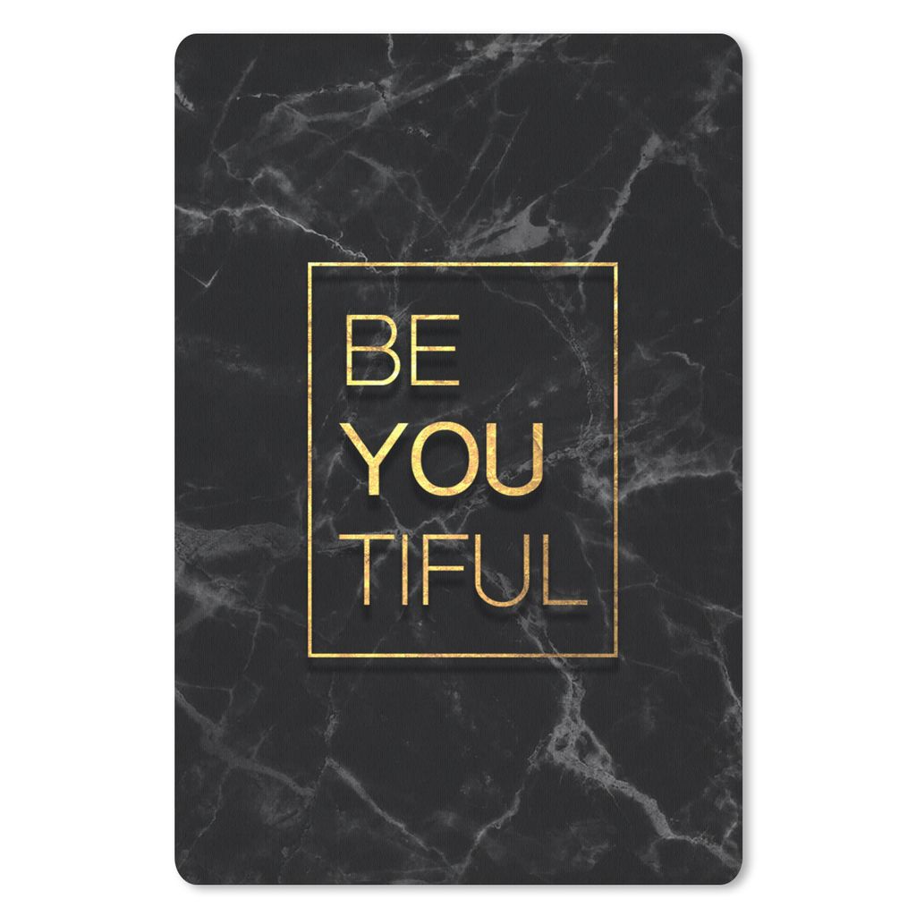 MuchoWow Mauspad Mousepad Zitate - Sprichwörter - Gold - Marmor 18x27 cm - Mousepads - Maus Mat - Pad - Mausunterlage