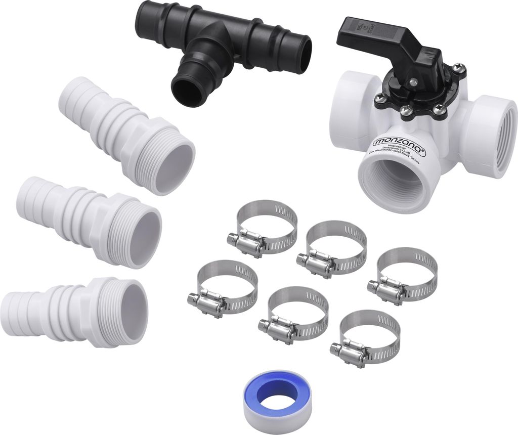 MONZANA® Kit de dérivation 12 pcs bypass piscine vanne 3 Image du produit 