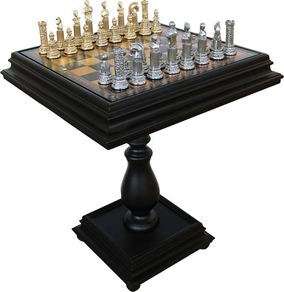 Schachset Romische Kaiser Figuren 12 cm mit Tisch von Italfama