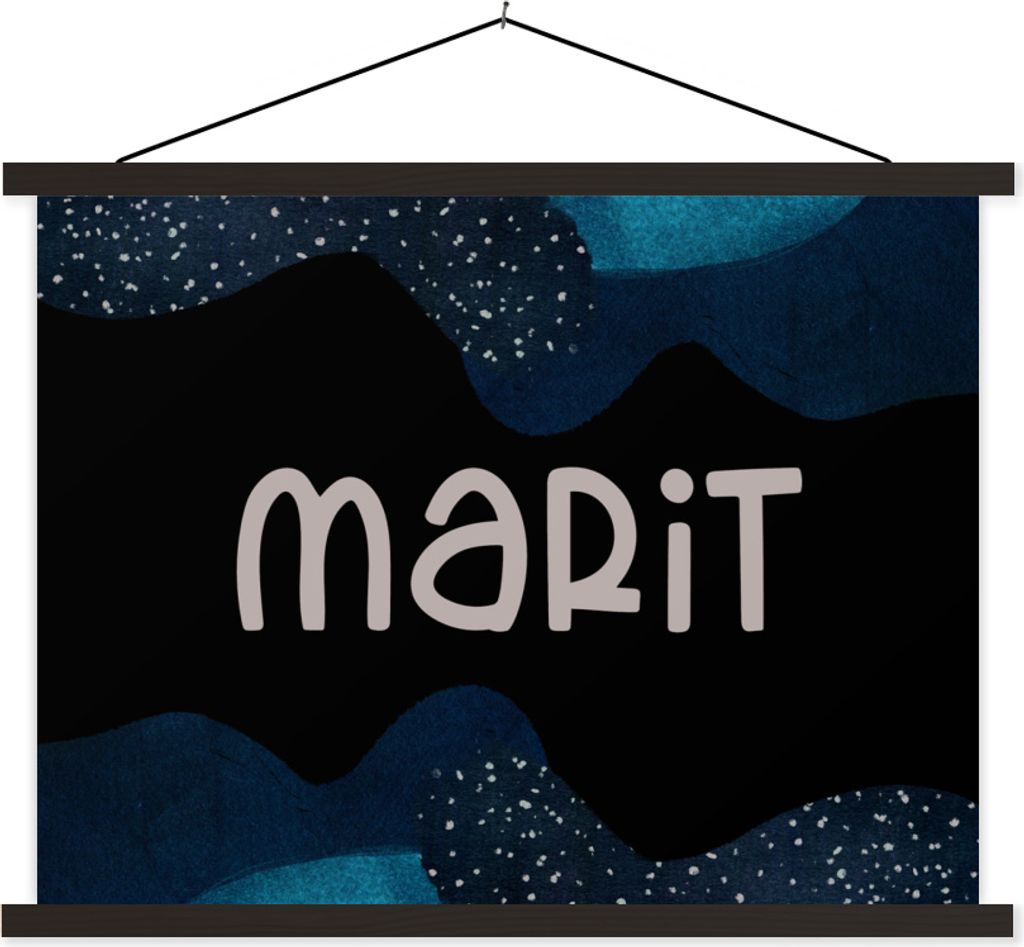 MuchoWow Textilposter Marit - Pastell - Mädchen 120x90 cm mit schwarzem Rahmen - Aufhänger für Poster