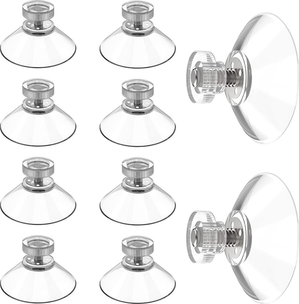 10er-Pack Saugnäpfe mit Gewinde, wiederverwendbare Saugnäpfe kompatibel mit Parkscheiben, starke Klebekraft, Ersatz-Klebepads, Saugnapfdurchmesse...