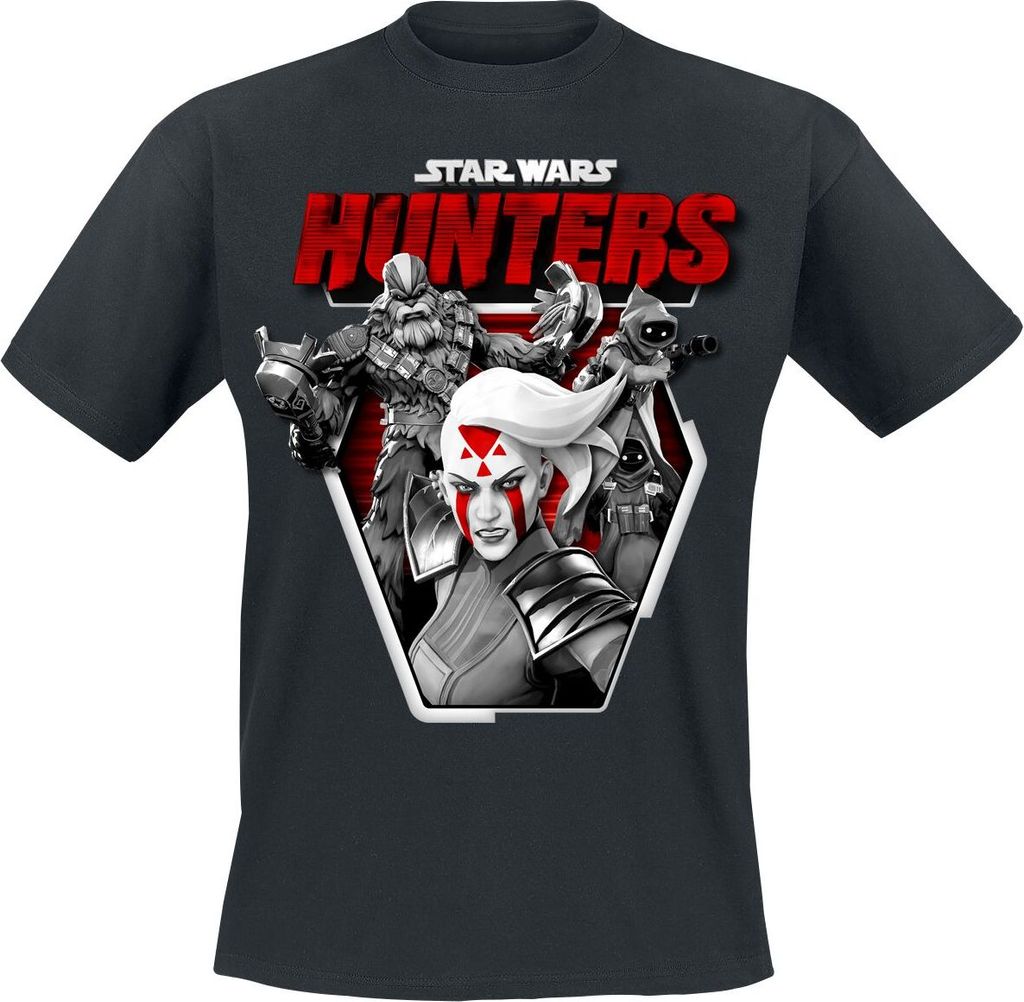 Star Wars T-Shirt Herren Hunters - Combat To Dominate schwarz XXL