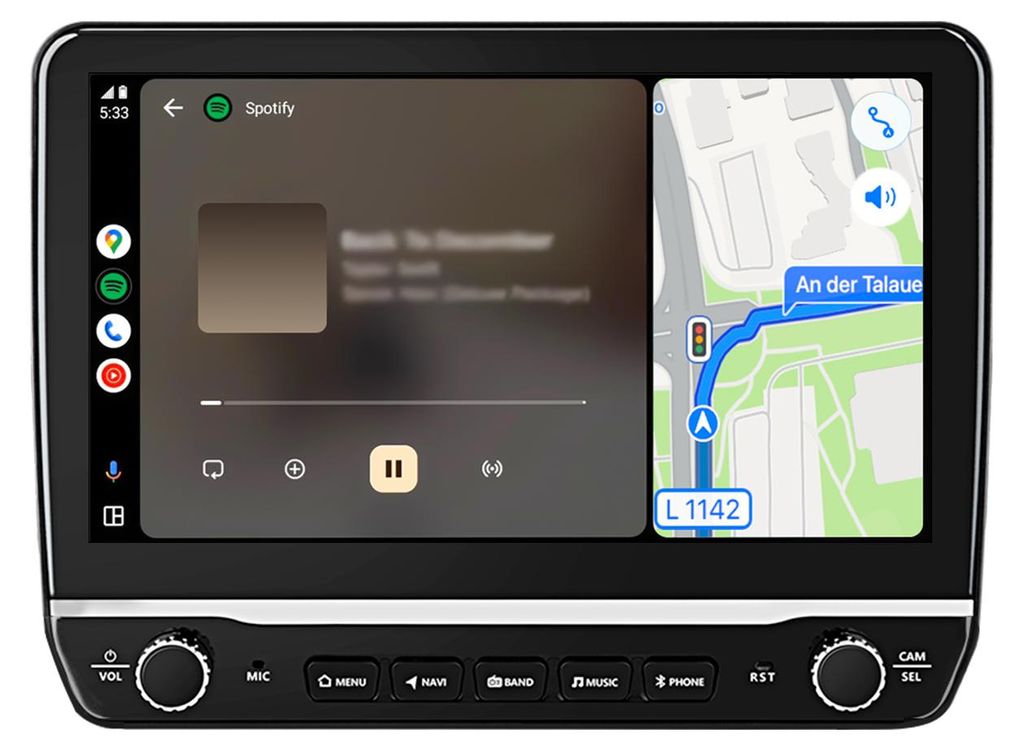 Car Radio für Fiat Ducato Peugeot Boxer Citroën Jumper 2006-2025 kabellos Carplay Android Auto Navi GPS 2+64GB DSP Bluetooth DAB+ mit Knopf