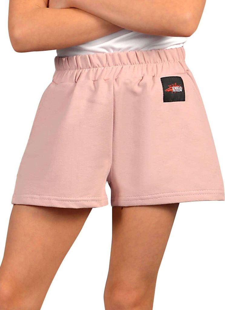 KMISSO Mädchen Shorts Unifarben Lachs 164