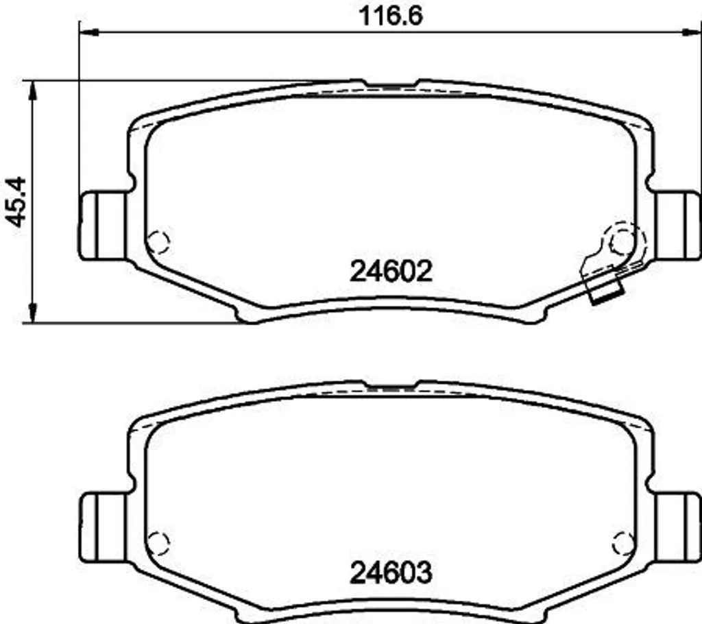 Plaquettes de frein HELLA 8DB 355 014-381 pour Jeep Wrangler III et Cherokee