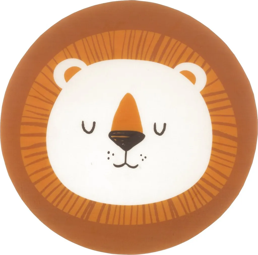 Sous-main de table rond motif Lion pour enfant, protection 38 cm bio