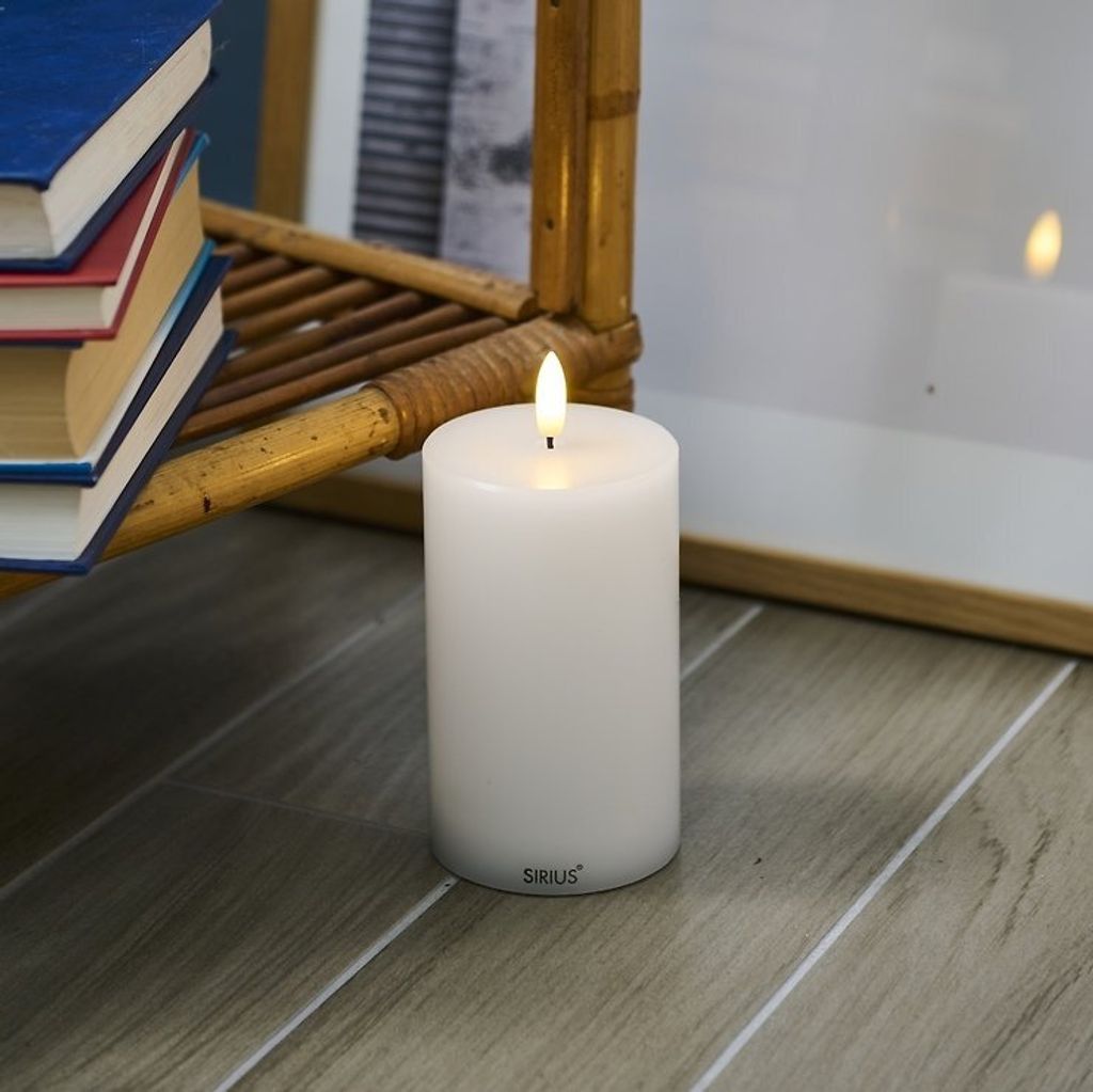 Sirius LED Kerze Sille 7,5 x 12,5 cm weiß Produktbild 