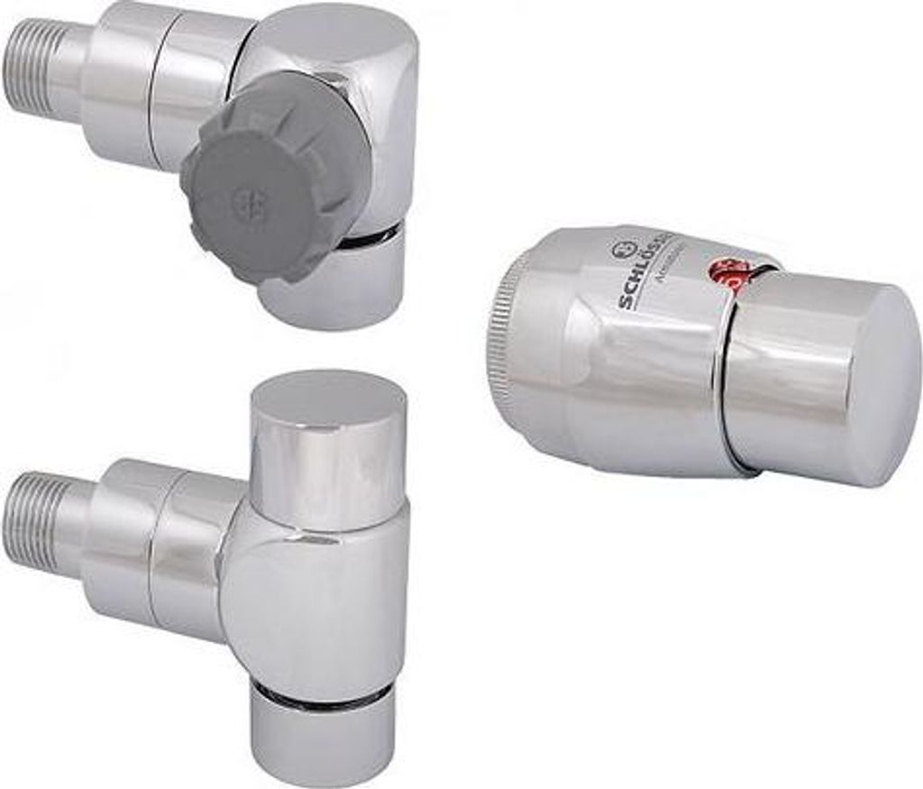 Js Style-Tec-Set, Winkelform Anschl.rechts,Dn15,1/2",Reinweiss