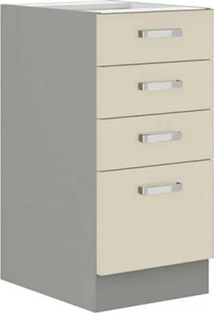 Acquista Mobile Cucina SHAN 40 cm Cassetti Grigio Crema Alta Qualità
