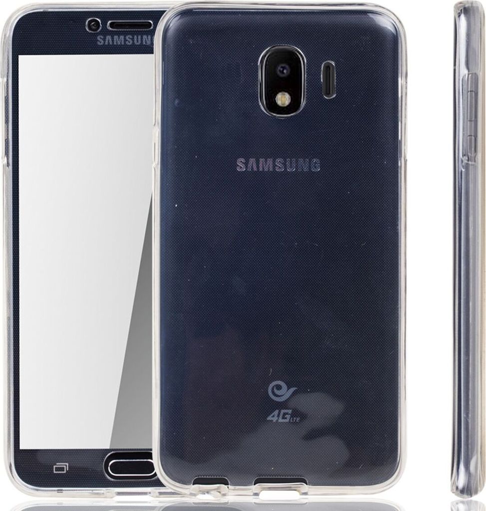 Samsung Galaxy J4 Hülle Case 360 Handy Schutz Tasche Cover Full TPU Etui Transparent