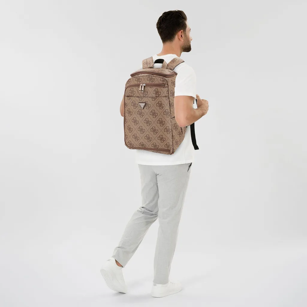 Sac à dos polyvalent Berta U-Zip - Grand compartiment et logo charbon - 8