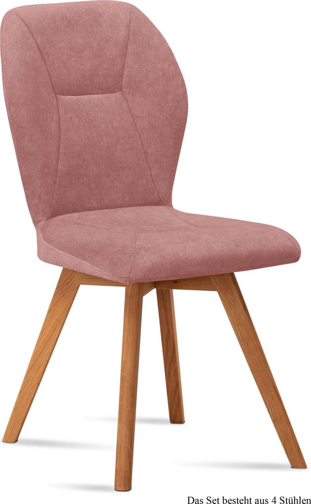 Esszimmerstuhl (4er-Set) Donia 51x92x60 Eiche geölt/Rosewood