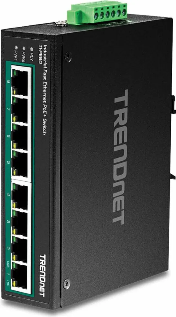 TRENDnet TI-PE80 Switch PoE 10/100 Fast Ethernet avec Montage Mural