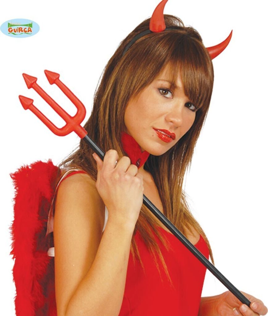 Dämon Dreizack Umhang Bodysuit Hexen Diva Halloween Kostüm Roter Kapuzenmantel Dämonischer Stil, Farbe: Rot
