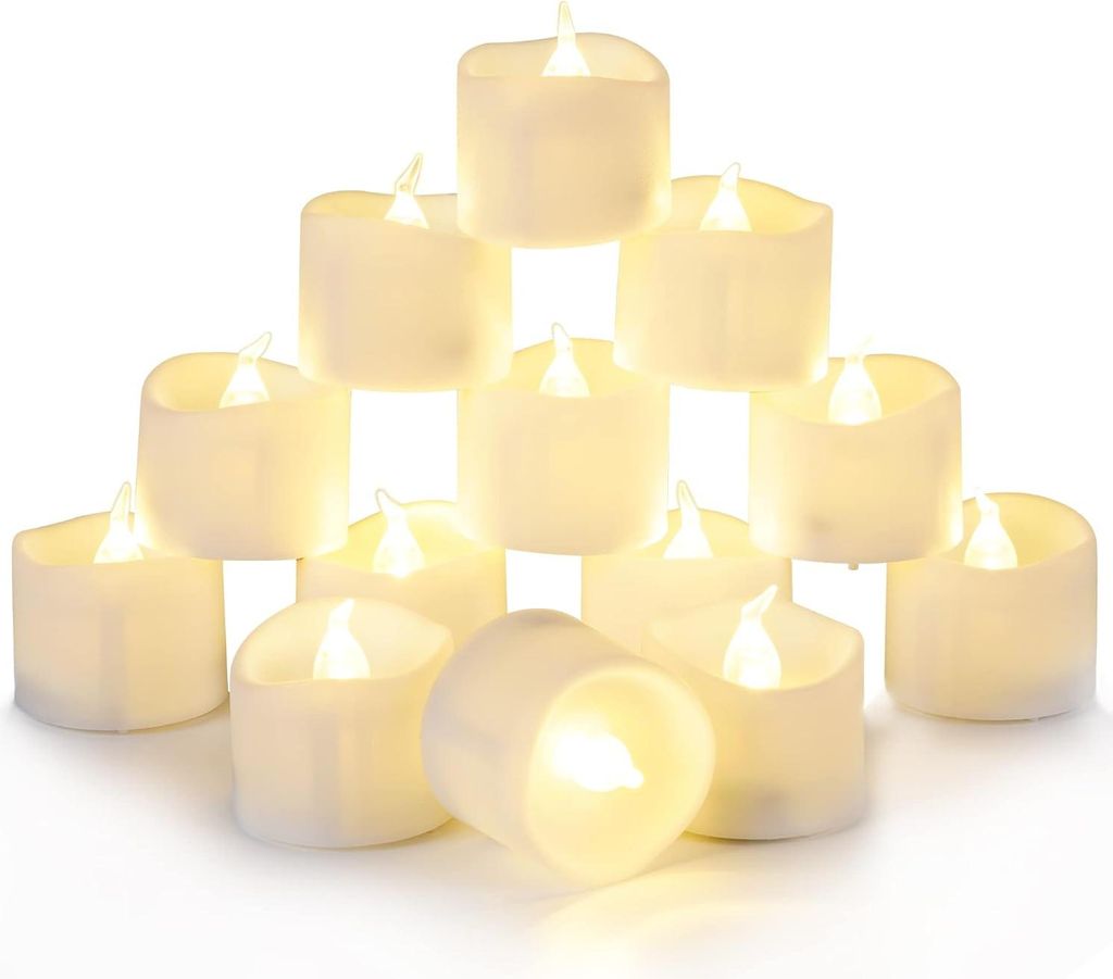 Flammlose LED Teelichter 24er Pack Sicherheit und Ambiente