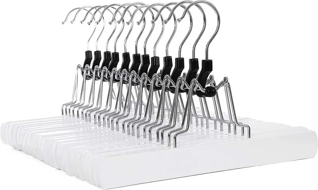 Lot de 12 pinces à linge en bois blanc Schimaholz pour séchage doux