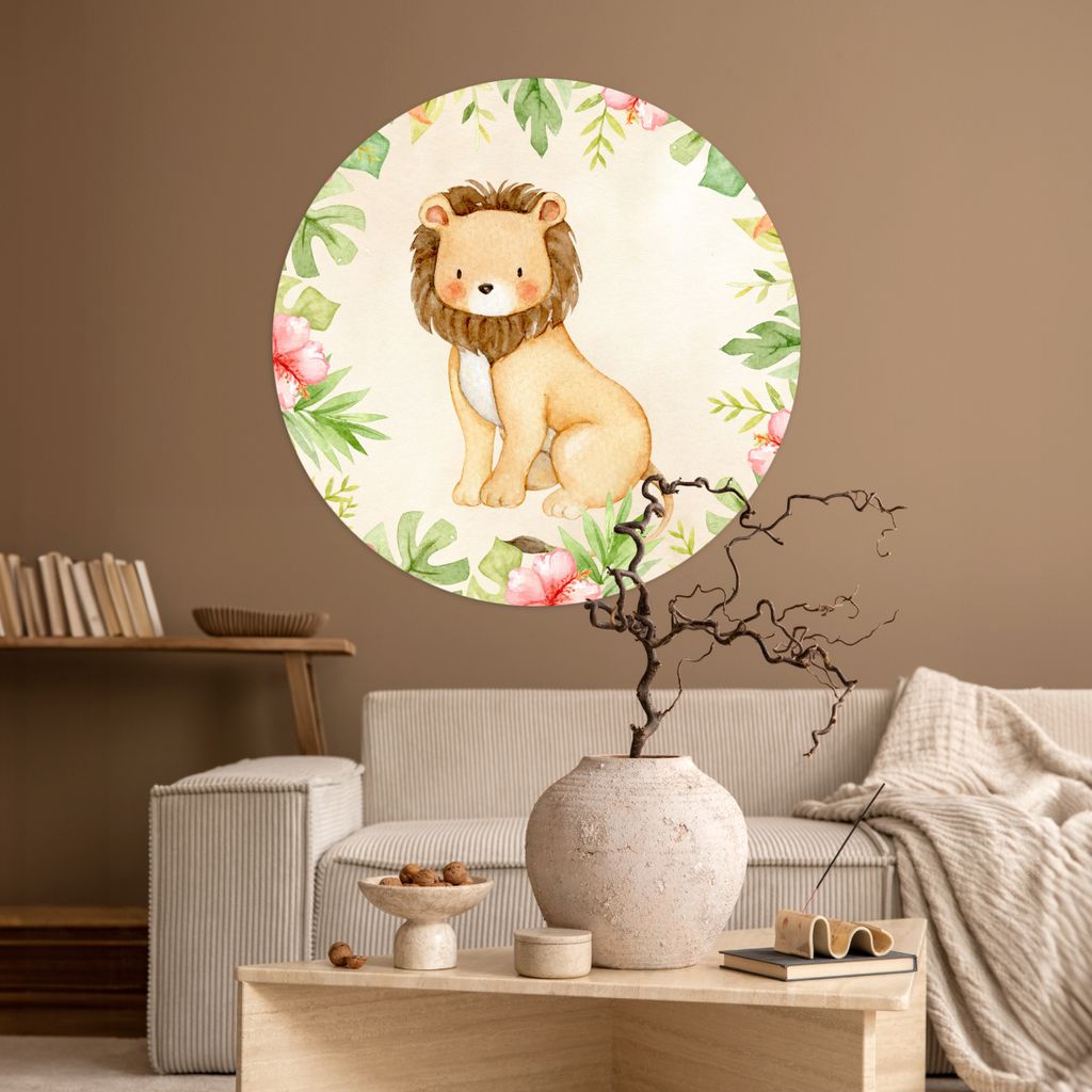 MuchoWow - Tapetenkreis - Wandbild rund - Schlafzimmerdekoration - Wanddeko - runde Tapete - Kunst für zu Hause