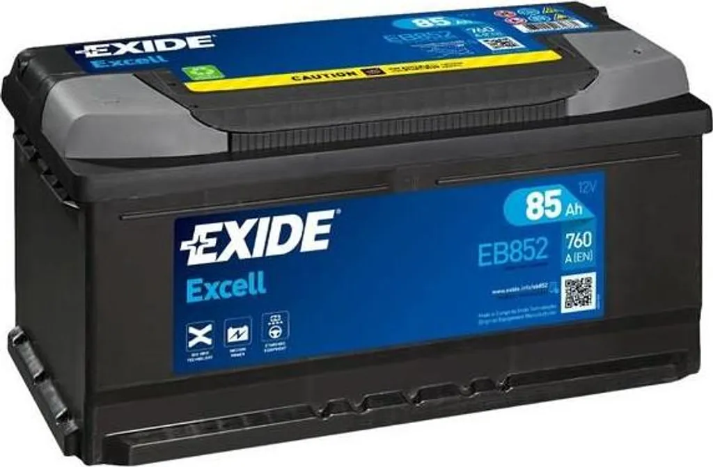 Batterie de démarrage 85Ah 800A Exide EB852 pour VW Sharan et Galaxy
