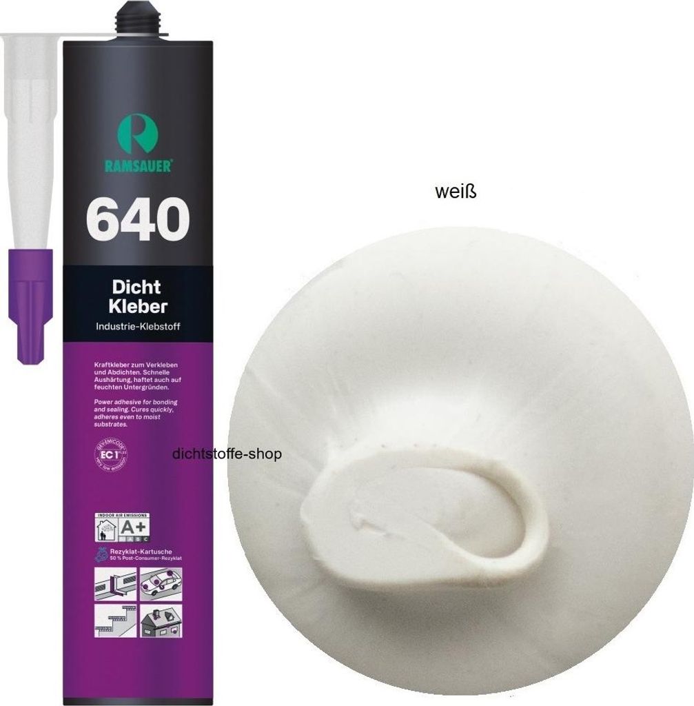 RAMSAUER 640 Silikon 310 ml Kartusche Weiß Produktbild 