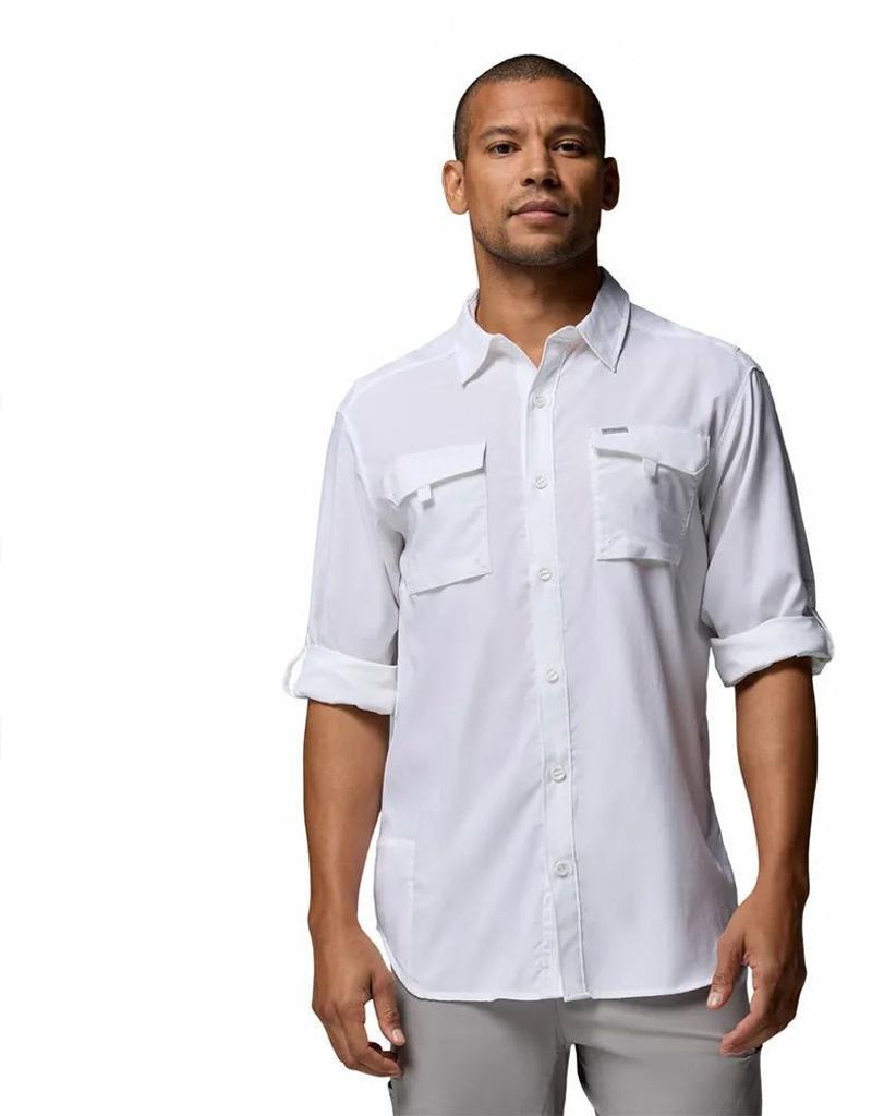 Columbia Silver Ridge Utility Ii Langarm-t-shirt Weiß M Mann Weiß M